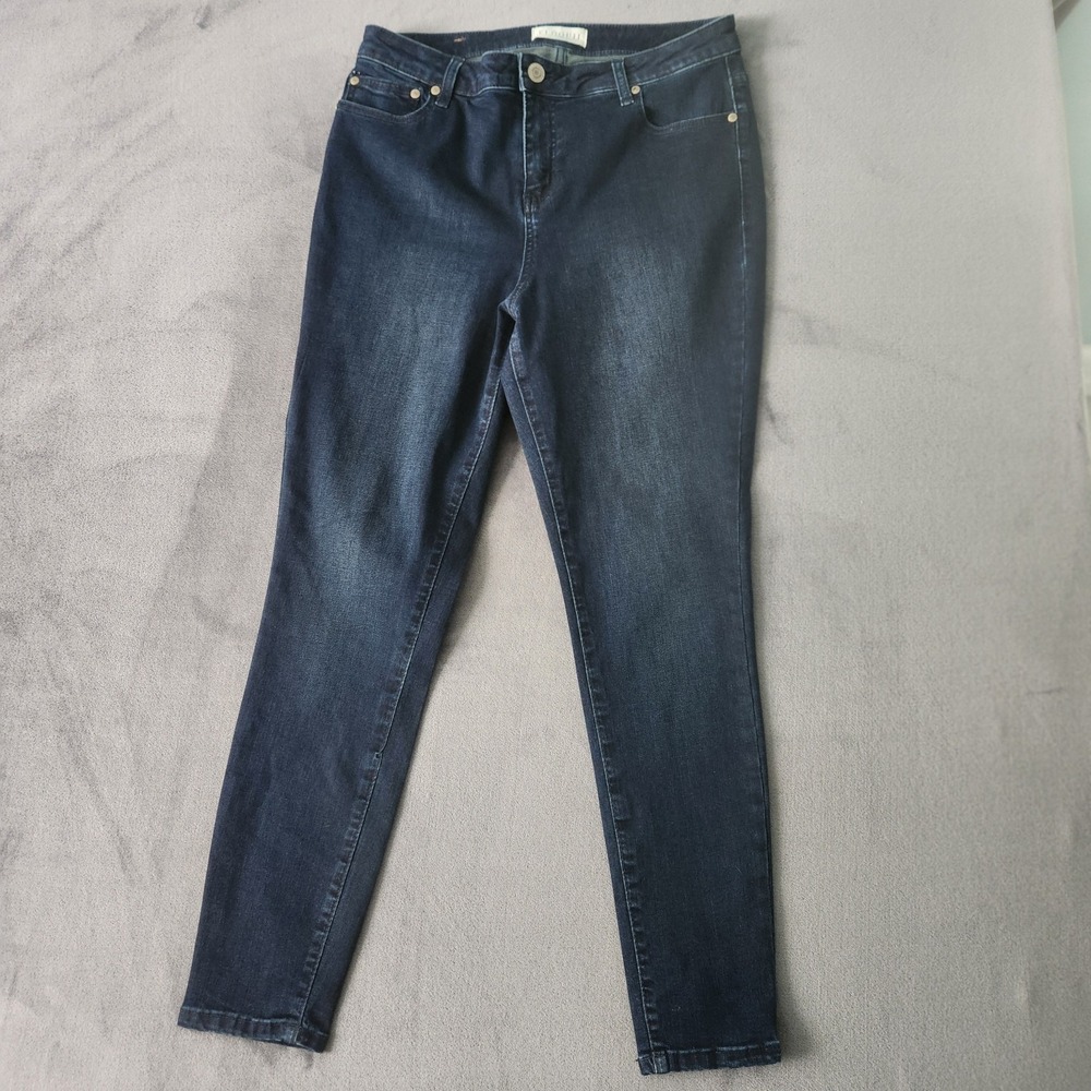 Eloquii Jeans Womens Size 14 Dark Denim Jeans Straight Leg Stretch Casual